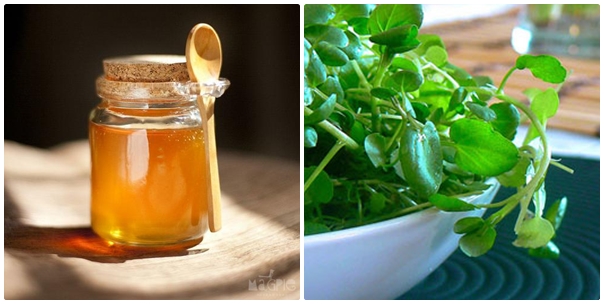 Áp dụng cách trị nám tàn nhang bằng cách kết hợp cải xoong và mật ong