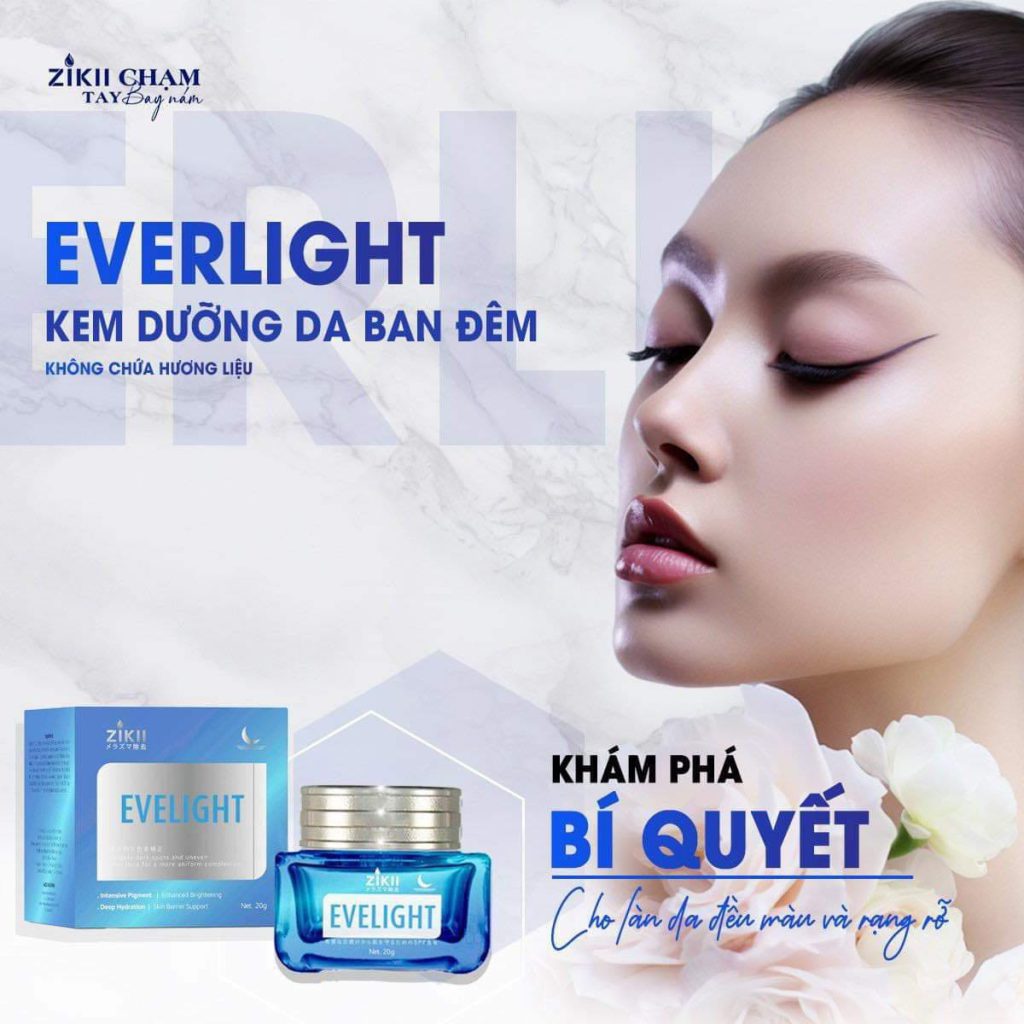 Kem dưỡng da ban đêm Everlight ZIKII giúp làm sáng da, dưỡng ẩm sâu và hỗ trợ tái tạo làn da trong khi bạn ngủ